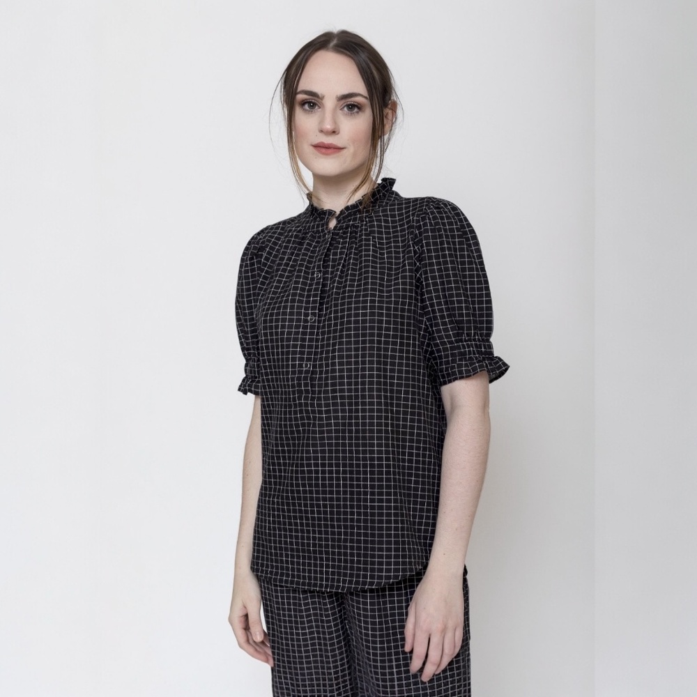 Apiece Apart Los Altos Top Black Cream  S